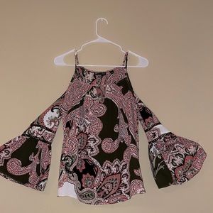 New York & Company pink floral top